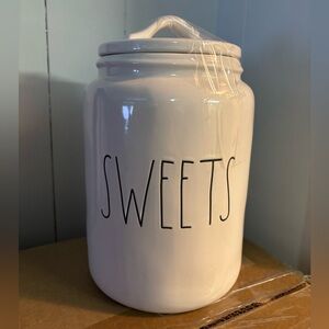 Rae Dunn Large White Sweets Canister